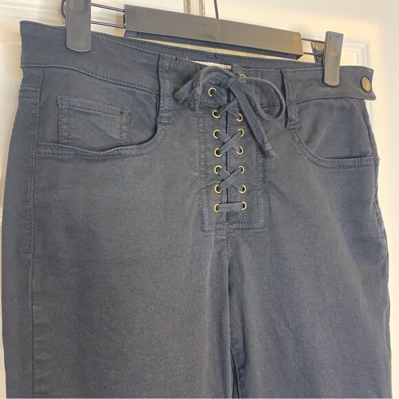 Joie Adorea Ankle Zip Lace Up Ankle Pants Caviar Size 26 - Picture 6 of 14